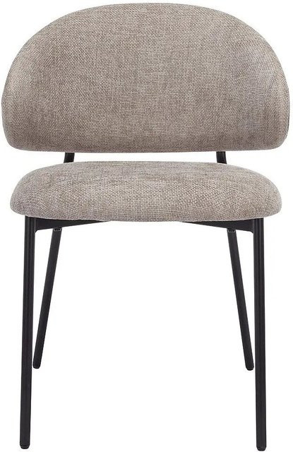 Vente-unique Stuhl Vosinia Modern in Taupe aus Stoff und Metall, Breite: 54,5 cm, Tiefe: 48 cm, Höhe: 75 cm - Bild 1