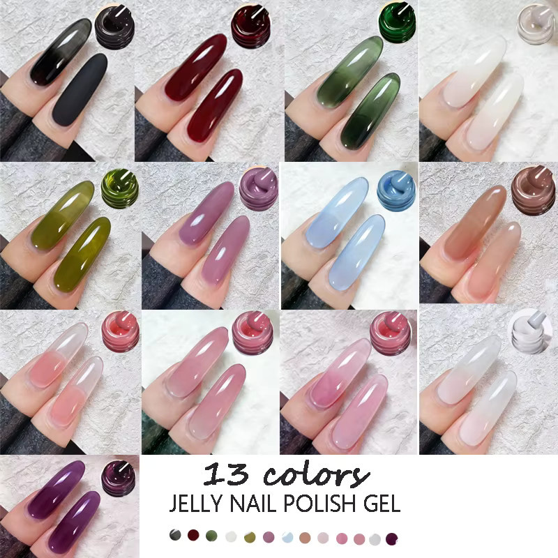 SJP Jelly Gel Nagellack, Kristallbraun, Glänzend, Unisex - Bild 4