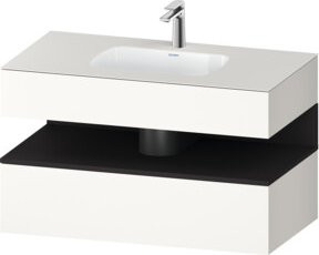 Duravit Qatego Einbauwaschtisch-Möbel-Set in Grau und Weiß Matt, B/T/H: 100 x 55 x 60 cm - Bild 1