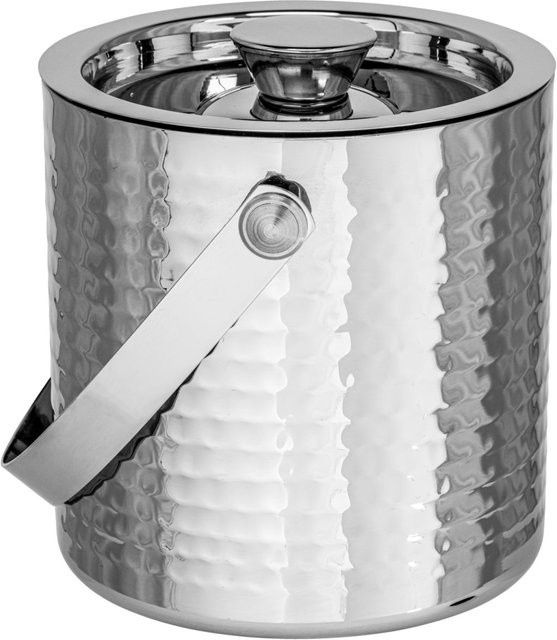 VEGA Eiseimer Arvada aus Edelstahl in Silber mit Deckel und Zange, Volumen: 1,7 l, Höhe: 16,5 cm, Durchmesser: 15,2 cm - Bild 1