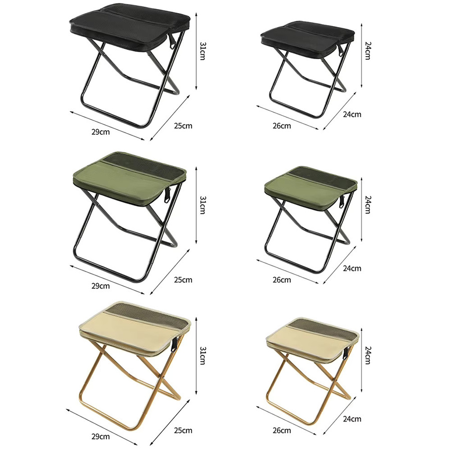 APWIKOGER Outdoor-Klappstuhl in Sand mit Reißverschlusstasche, Netztasche und integriertem Aufbewahrungsstuhl - Bild 2