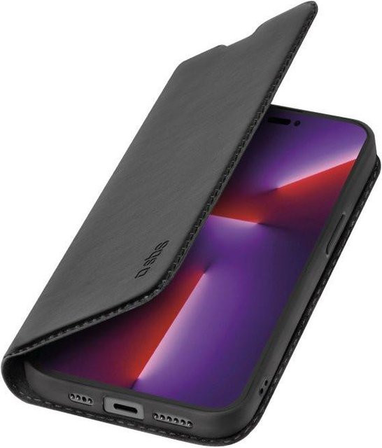 SBS Bookcase Wallet Lite-Hülle für iPhone 14 Pro Max, Schwarz - Bild 1