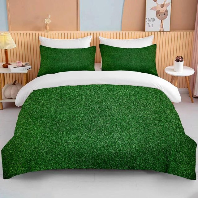 3-teiliges Bettwäsche-Set Wiese der Natur von Your Warm Home aus Mikrofaser in Grün, B/H: 140 x 210 cm - Bild 1