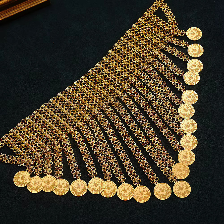 Halskette vergoldete Münze, Gold, Damen - Bild 2