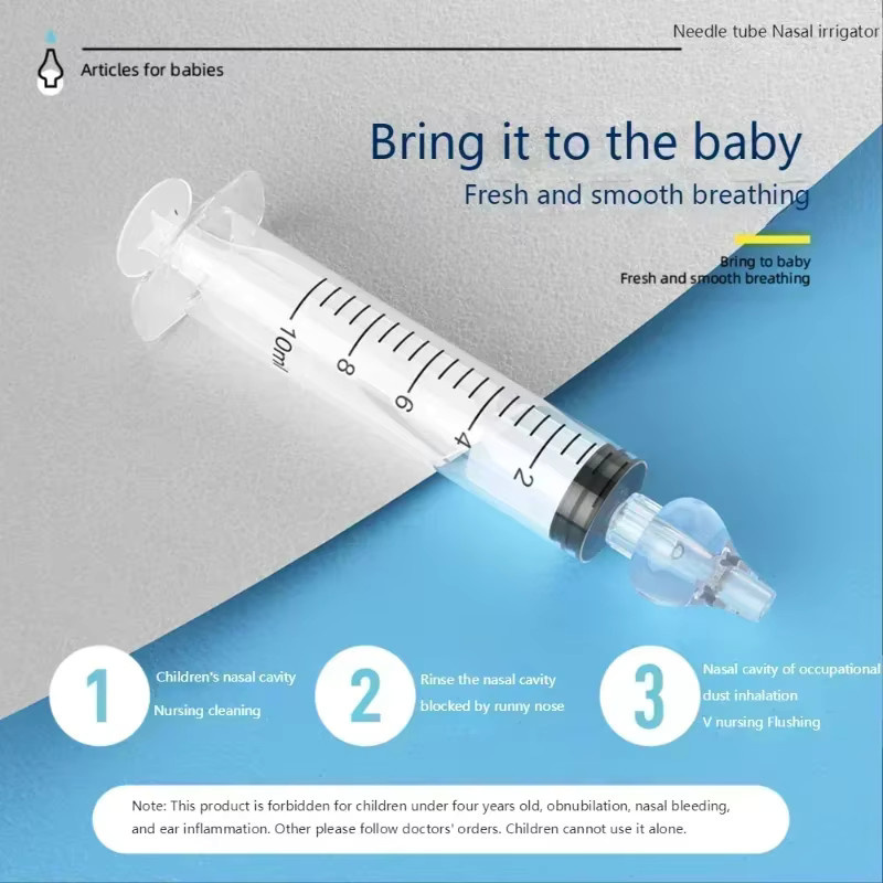 vvocci Nasenspülsystem für Babys in Weiß mit Reinigungspinsel und Pinzette zur Nasenreinigung und Absaugung - Bild 2