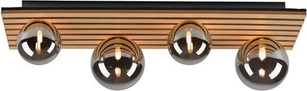 Paul Neuhaus Wandleuchte GERDA STIKA in Beige und Holzoptik, B: 80 cm, T: 26,7 cm, H: 19 cm - Bild 1