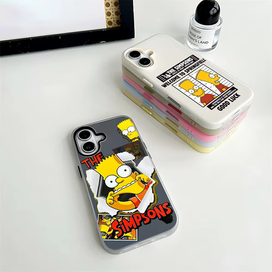 Die Simpsons 2-in-1 Handyhülle für iPhone 12 bis iPhone 17 mit abnehmbarem Kartenhalter, transparent und mehrfarbig, stoßfeste TPU Schutzhülle - Bild 1