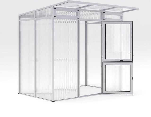 KGT Gewächshaus Santini II small, 3,5 m², pressblank, 16 mm HKP - Bild 1