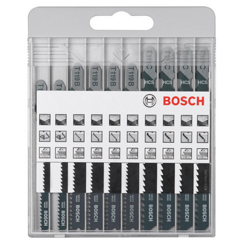 Bosch Stichsägeblatt-Set für Holz, 10-teilig, blau und silber aus Stahl - Bild 2