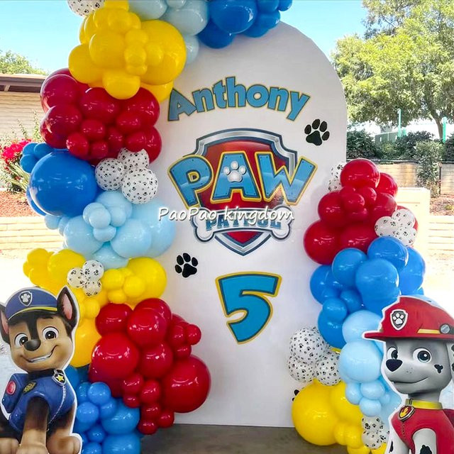 PAW Patrol Ballonbogen Set für Kindergeburtstage und Partys in Mehrfarbig mit Aluminiumfolienballons - Bild 1