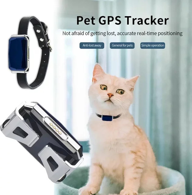 NUOYING Pet Smart G12 GPS Tracker Mini Wasserdichter Locator für Hund und Katze in Schwarz oder Blau - Bild 1