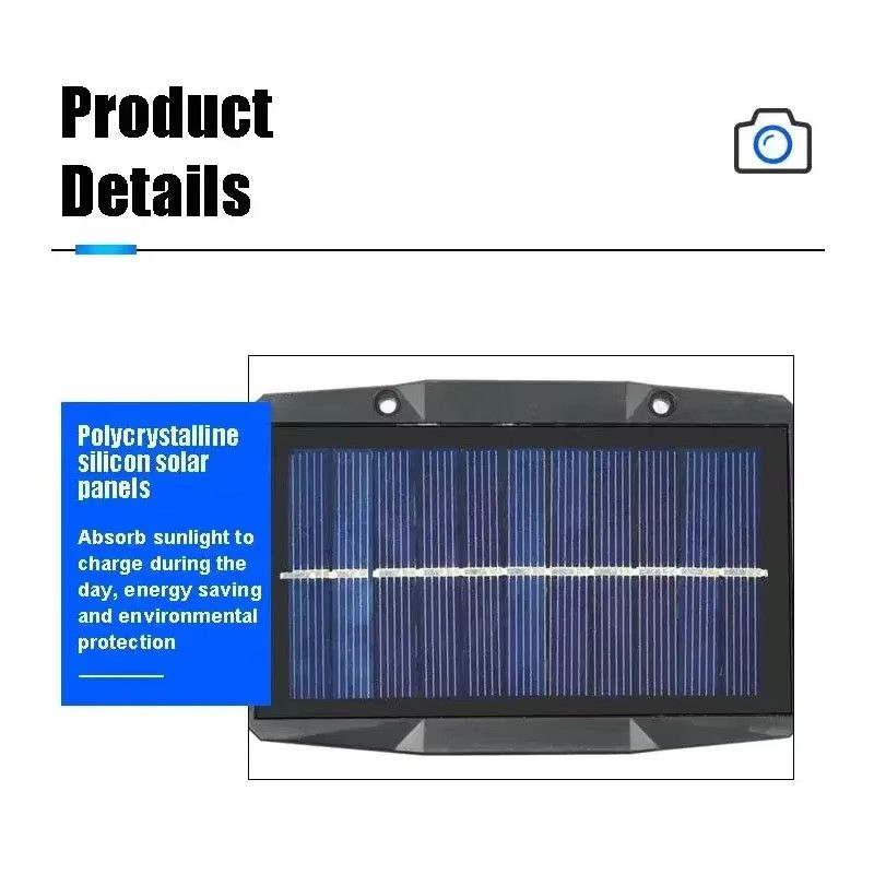 VENUSWING LED Solar Wandlampe Quadratisch Wasserdicht für Garten und Außenbereich - Bild 4