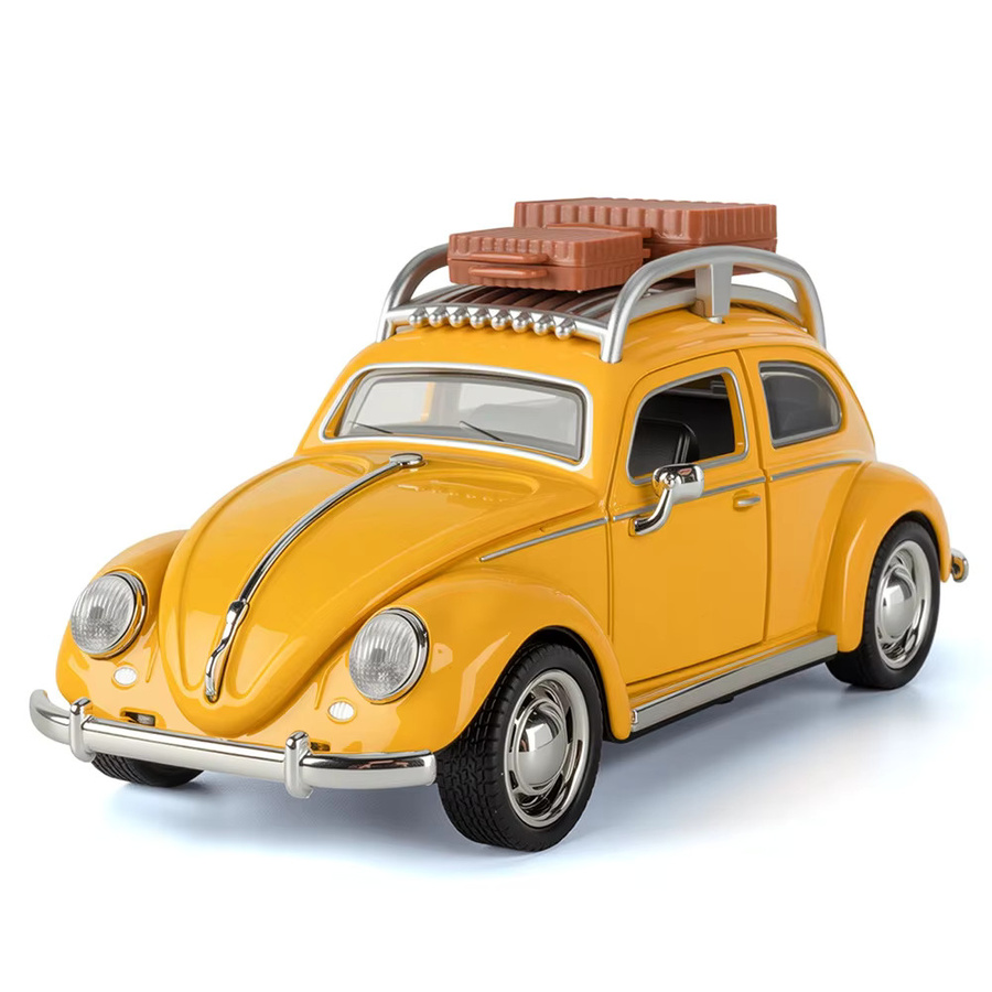 RMZ city Käfer 1955 Automodell Spielzeug, 1:32 Maßstab, mit Sound und Licht, Gelb - Bild 6