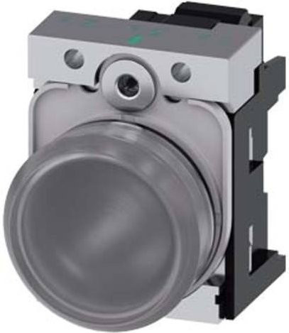Siemens Leuchtmelder 3SU1152-6AA70-3AA0 in Grau und Transparent aus Metall - Bild 1