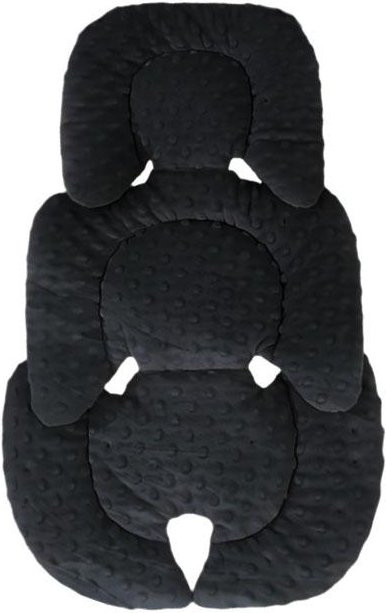 MARKET-2 Babykinderwagen Sitzkissen für Säuglinge, doppelseitige und warme Sicherheitssitzauflage aus Baumwolle, schwarz - Bild 1
