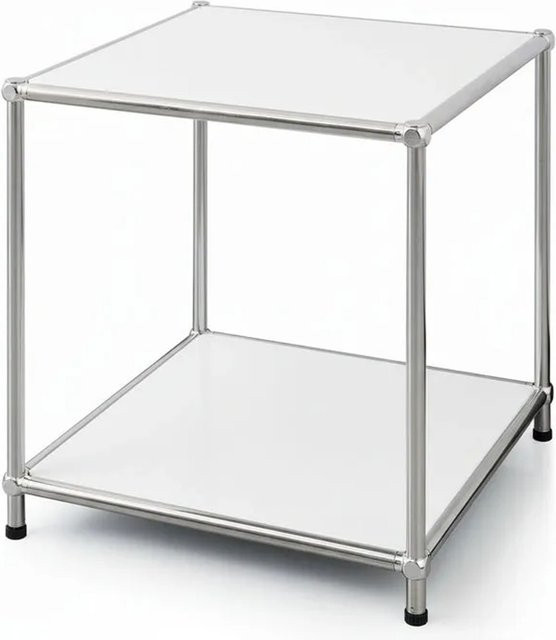 Floordirekt Metallregal Concept Epure MK-012 Beistelltisch in Weiß, B/T/H: 40 x 40 x 46 cm - Bild 1