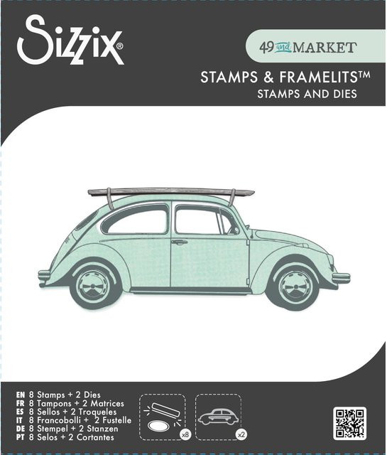 Sizzix Clear Stamps Framelits Journey Home Auto transparent - Bild 1