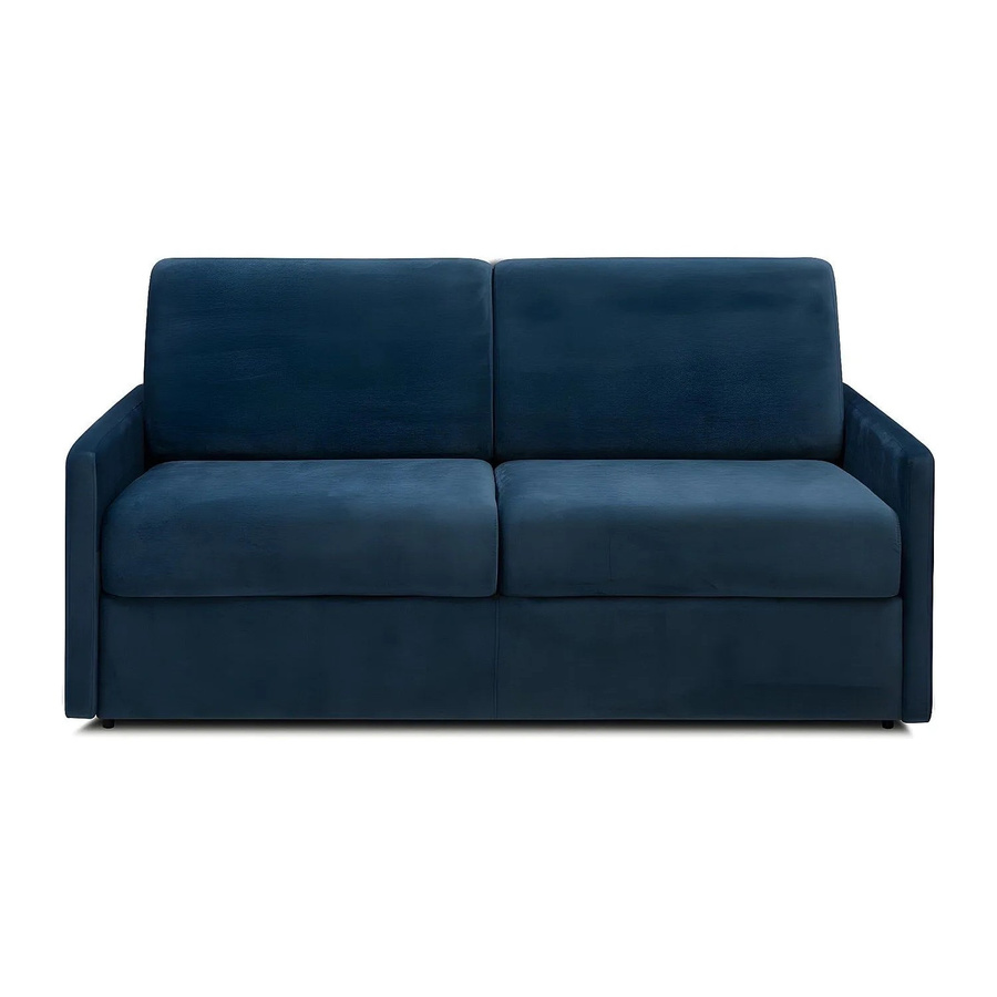 Vente-unique Schlafsofa Calife in Marineblau mit Samtbezug, Breite: 170 cm - Bild 2