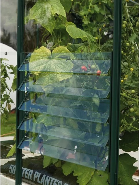 Vitavia Lamellen-Wandfenster für Gewächshäuser aus Aluminium und Glas, Grün, B/H: 61 x 45 cm - Bild 1