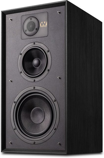 Wharfedale Linton Passive Regallautsprecher Paar in Schwarz und Eiche - Bild 1