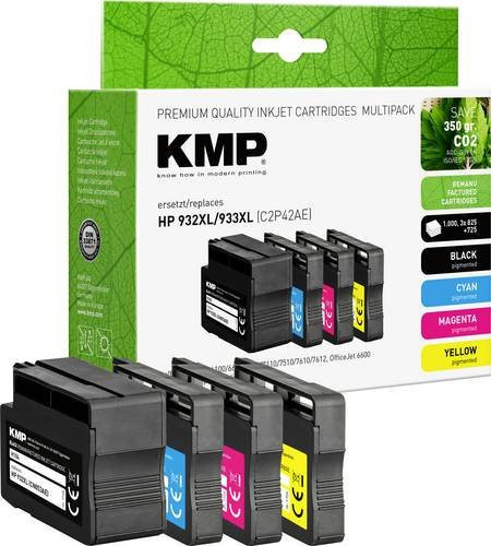 KMP Druckerpatronen Kombi-Pack kompatibel mit HP 932XL, 933XL, CN053AE, CN054AE, CN055AE, CN056AE für Tintenstrahldrucker, Mehrfarbig - Bild 1