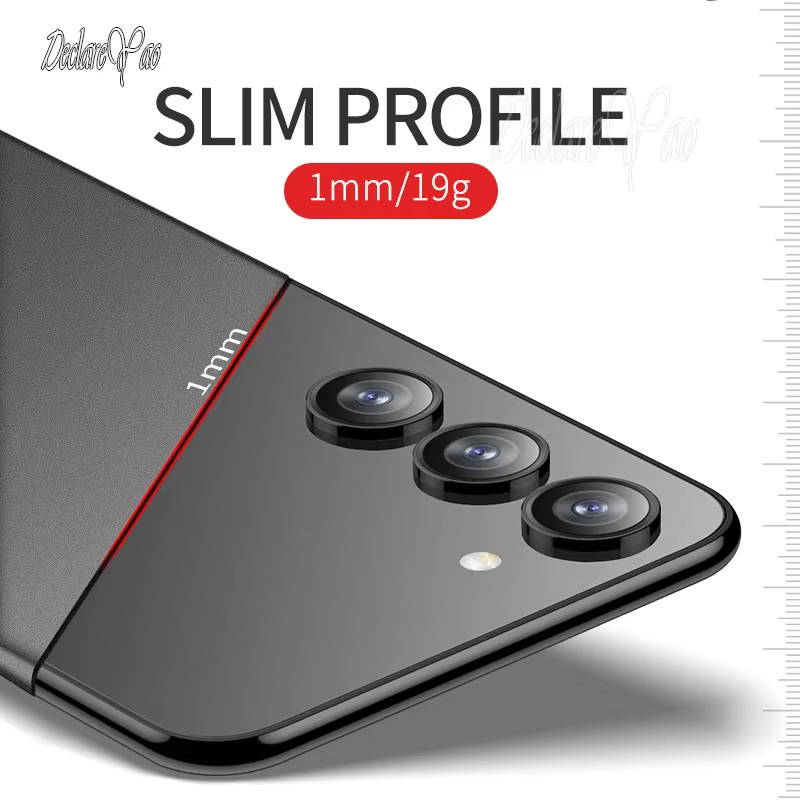 DECLAREYAO Slim Hard Matte Handyhülle für Samsung Galaxy S24 Ultra S23 Plus S22 S21 FE S20 S10 in Schwarz und Blau - Bild 3