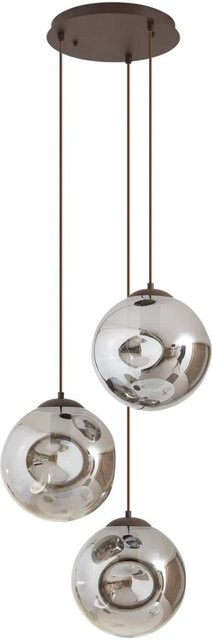 Lindby Pendelleuchte Valentina 3-flammig in Grau aus Alu und Glas für Wohnzimmer, Esszimmer und Küche, E27, B/T/H: 45,0 x 49,0 x 230,0 cm - Bild 1