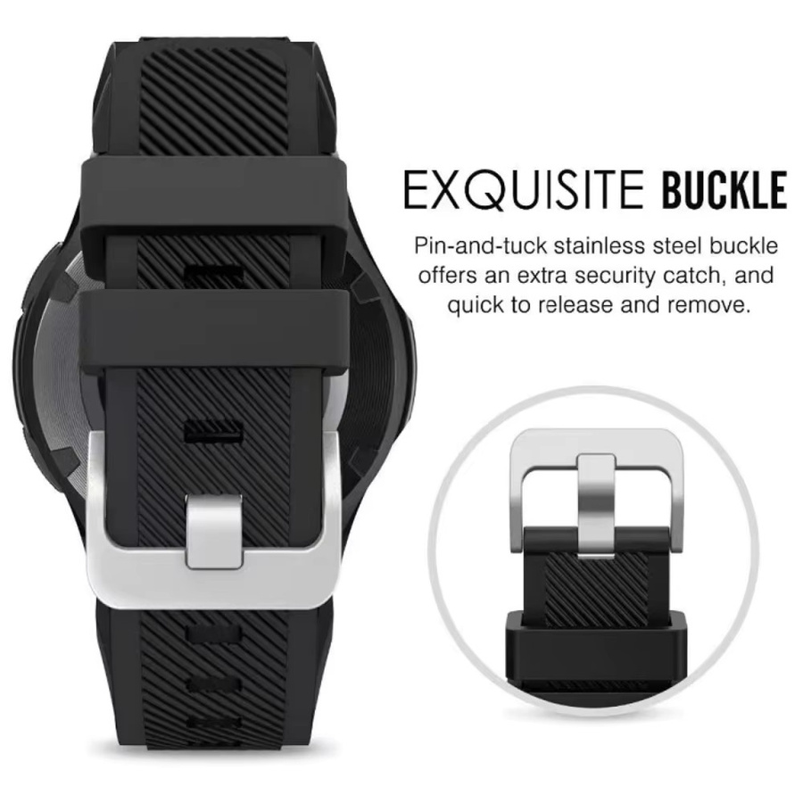 Huawei Uhrenarmband Silikon, 22 mm, Schwarz, Unisex - Bild 2