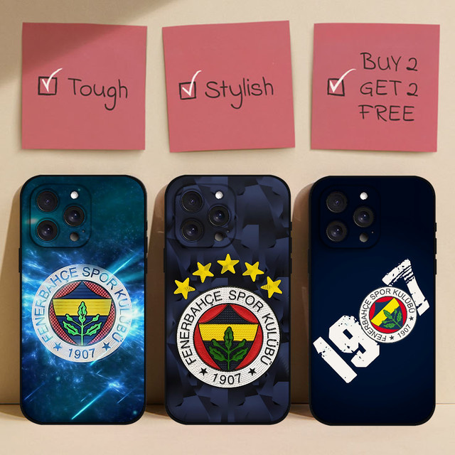 Fenerbahce Club T-Türkei Handyhülle aus Silikon für iPhone Modelle in Schwarz und Multicolour - Bild 1