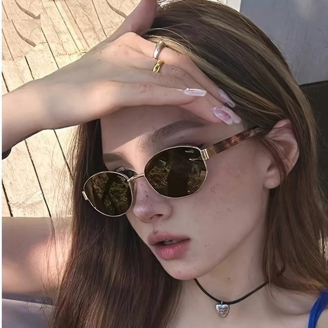 Ovale Brille, Vollrand, braun, Damen - Bild 1