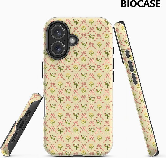 Potdemiel Robuste Handyhülle mit Blumenmuster für iPhone 17 16 15 14 13 Pro Max Plus, Mehrfarbig - Bild 1