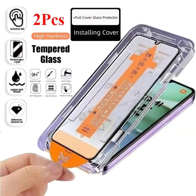 2er-Pack Xiaomi POCO C75 C85 C71 Panzerglas mit 9H Härte und Staubfreier Vollabdeckung, Transparent - Bild 1
