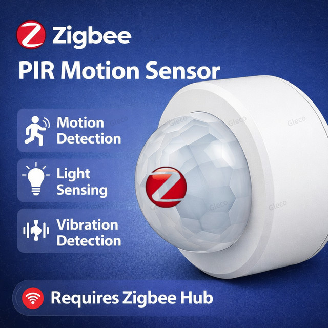 Coolo Zigbee Mini-PIR-Bewegungssensor mit Helligkeits- und Vibrationssensor in Weiß für ZMQTT - Bild 1