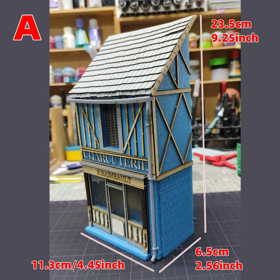 CorMake Architektonisches Miniaturmodell Europa Gebäude, Modellbausatz, 1:35 - Bild 3