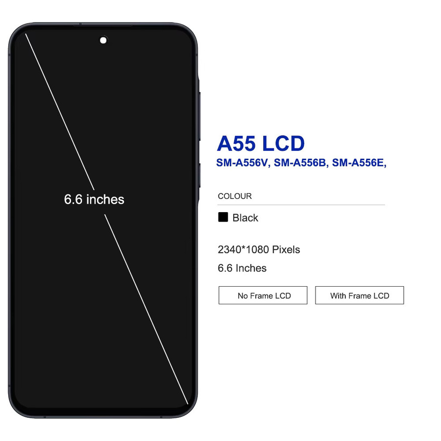 Samsung A55 5G Ersatz Display mit Touchscreen Digitizer in Schwarz für 6,6 Zoll Super AMOLED LCD - Bild 3