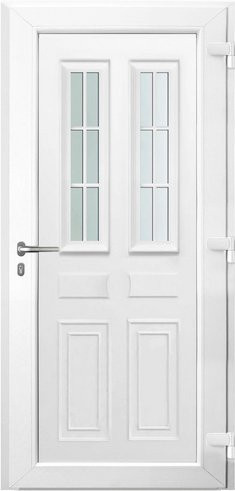KNOCK Kunststoff-Haustür ARES mit Glaseinsatz, weiß, Höhe: 210 cm, Breite: 100 cm - Bild 1