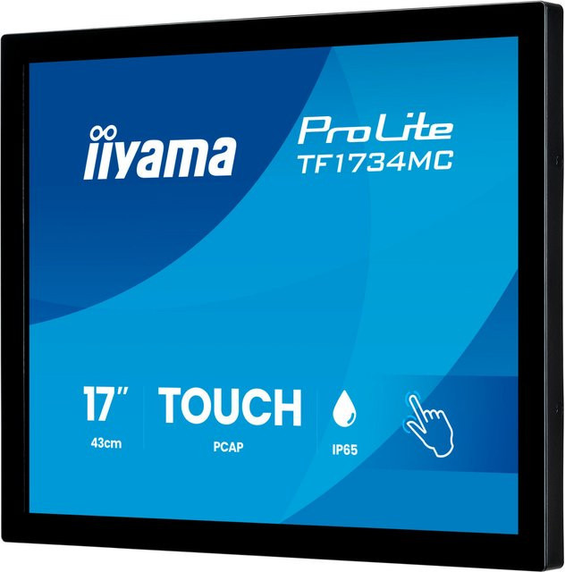 iiyama ProLite TF1734MC-B8X LED-Touchmonitor, 17 Zoll, TN-Panel, Schwarz, 1280x1024, HDMI, DisplayPort, VGA - Bild 1