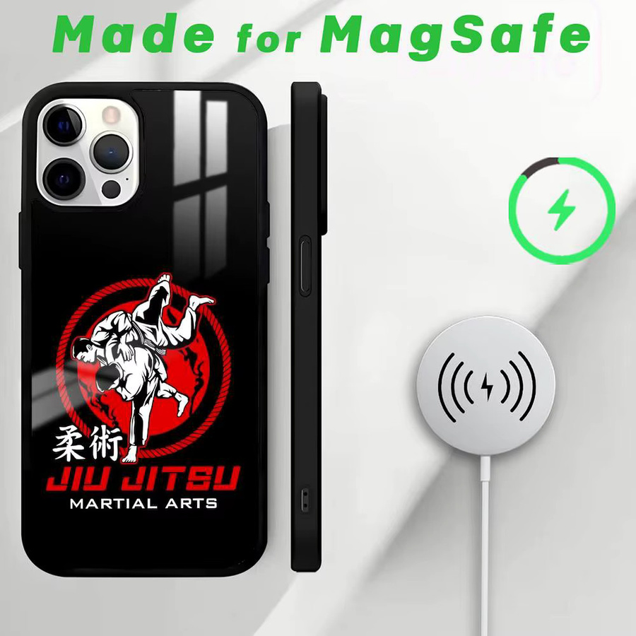 Judo I Love Judo MagSafe Handyhülle für iPhone 11 bis 16 Pro Max Plus Mini in Schwarz - Bild 3