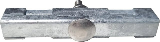 Doppelstabzaun Zaunbauverbinder aus Zink in Silber, 90 mm - Bild 1
