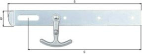 GAH Alberts Überfalle aus Stahl, verzinkt gelb mit Haken, Länge: 250 mm, Breite: 30 mm, Tiefe: 30 mm - Bild 1
