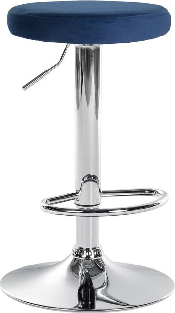 CLP Barhocker Ponte mit Samt-Bezug und höhenverstellbarer Sitzfunktion in modernem Design - Bild 1