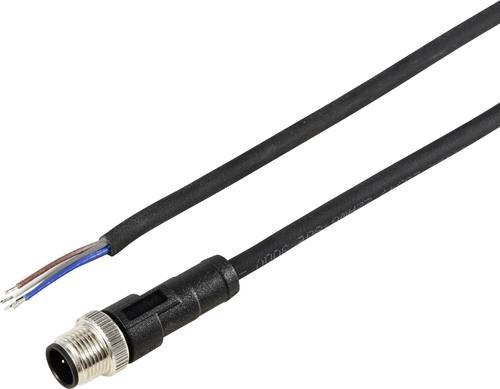 TRU COMPONENTS TC-12833176 Sensor-Aktor-Anschlussleitung M12 Stecker gerade, 5 Pol, schwarz, Länge: 5 m - Bild 1