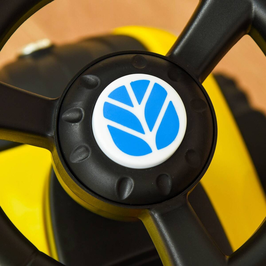 HOMCOM Rutschauto Traktor mit Anhänger, gelb, Kunststoff & Metall, ab 1 Jahr - Bild 4