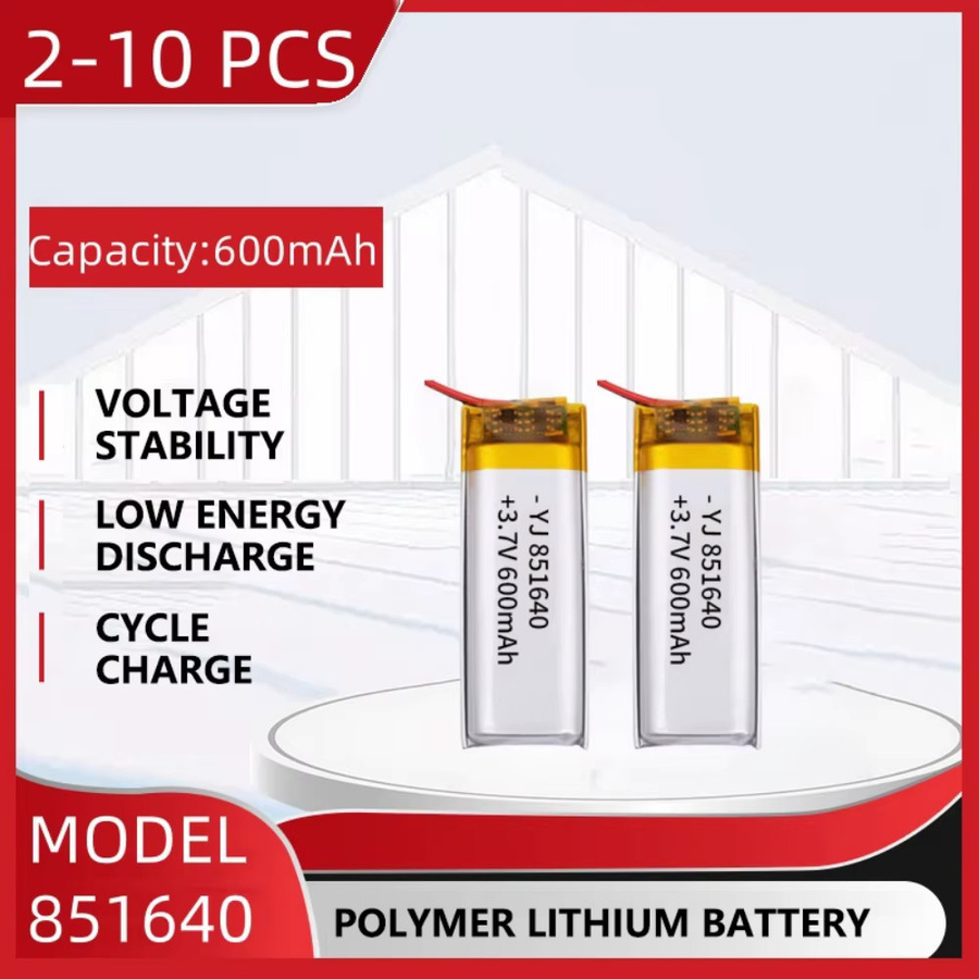 Koonenda Li-Ion Akku 3,7 V 600 mAh Polymer-Lithium-LiPo in Silber für Bluetooth-Headsets und Beauty-Instrumente - Bild 2
