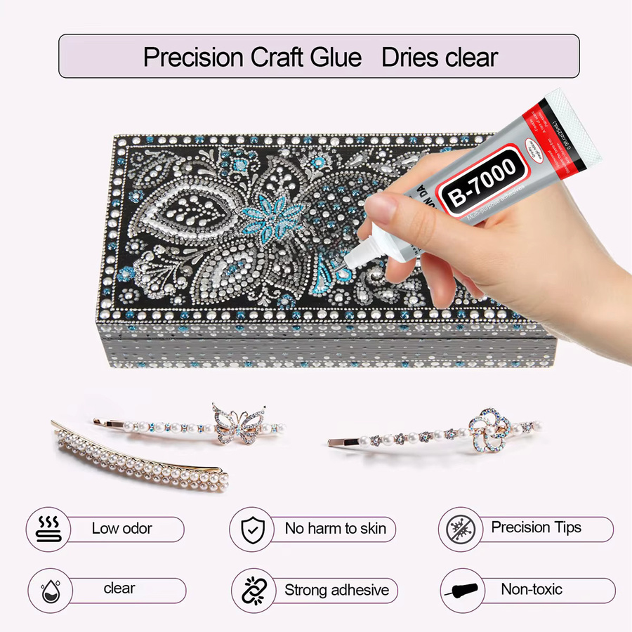 10 Stück B7000 Superkleber transparent, 15 ml pro Flasche, ideal für Handy-Reparaturen, Schmuck und DIY-Projekte mit Präzisionsapplikator - Bild 2
