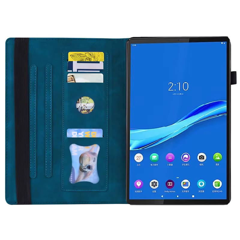 Luxus Brieftaschen Etui für Lenovo Tab TB311FU 10,1 Zoll in Blau mit Standfunktion - Bild 4