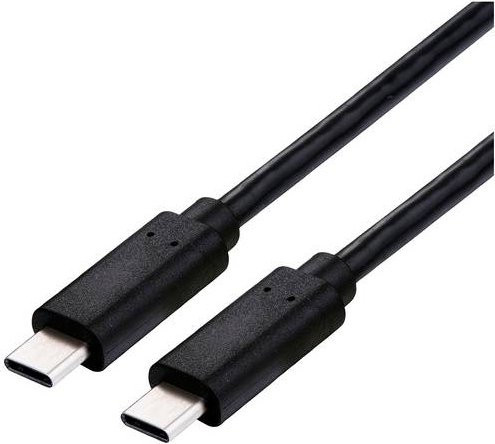 Roline USB4 Gen3x2 Kabel C-zu-C mit 40Gbit/s und 240W in Schwarz, Länge: 0,8 m - Bild 1
