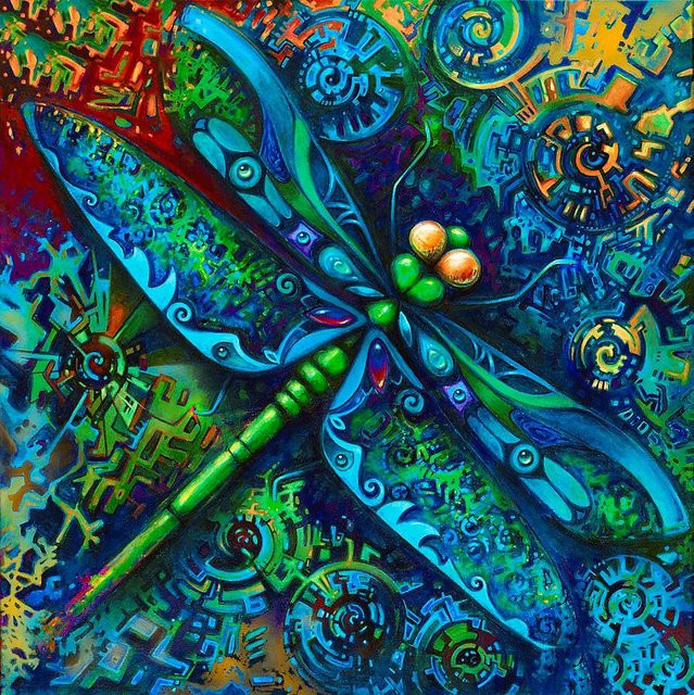 FIYO Diamond Painting Set Tierische Libelle in Multicolor, 3D-Stickerei Kreuzstich, B/H: 30 x 30 cm - Bild 1