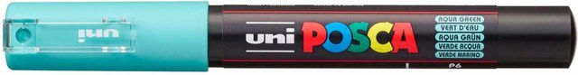 uni POSCA-Marker PC-3M Permanent Marker mit feiner Spitze in Aqua Grün/Türkis (0,9-1,3 mm) - Bild 1