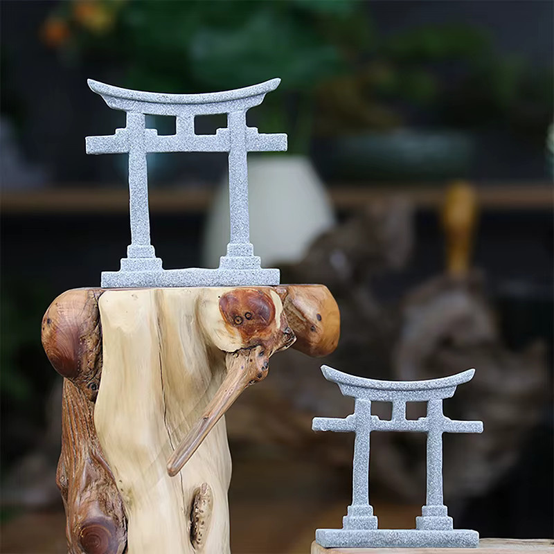 JETTING Torii-Tor Japanische Aquarium-Dekoration aus Sandstein in Grau - Bild 3